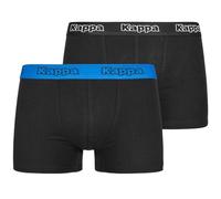 Kappa 4x Logo Boxer Short Herren Boxershorts 4 Stück Schwarz/Blau, Grösse:L