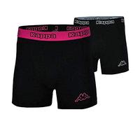 Kappa 4X Logo Boxer Short Herren Boxershorts 4 Stück Schwarz/Fuchsia, Grösse:L