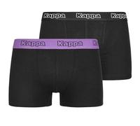 Kappa 4X Logo Boxer Short Herren Boxershorts 4 Stück Schwarz/Lila, Grösse:L