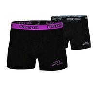 Kappa 4X Logo Boxer Short Herren Boxershorts 4 Stück Schwarz/Lila, Grösse:M