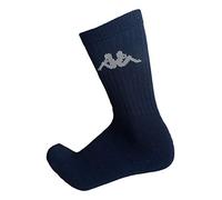 Kappa 6/12 Paar Socken Sportsocken Frottee halbe Wadenhöhe Tennissocken Trekkingsocken für Damen und Herren verschiedene Sorten, Schwarz 39/41