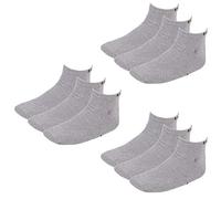 Kappa 6 Paar Sneaker Socken Gr. 35-46 Unisex Kurzsocke, Farbe:032 - grey melange, Socken & Strümpfe:39-42