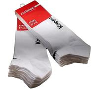 Kappa 6 Paar Unisex Herren Damen Herren Jungen Baumwolle Socken Schwarz Weiß Grau Größe 36 bis 47, 6 Paar Weiß, 39-41