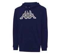 Kappa Airiti Herren Sweatshirt Baumwolle Stickerei Kapuze, Blau X-Large