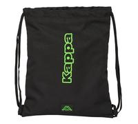 KAPPA BLACK Rucksack, flach, groß, ideal für Kinder verschiedener Altersgruppen, bequem und vielseitig, Qualität und Widerstandsfähigkeit, 35 x 40 cm, Schwarz, Schwarz, Estándar, Casual