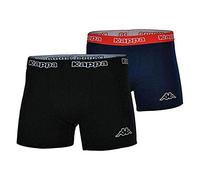 Kappa Classic Logo Mens Boxer Shorts Underwear Briefs Trunks (Pack of 2) Black/Navy / Red, Sizes:XL