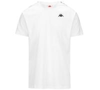 Kappa Coen Slim 222 Banda Tee Bequemes und stylisches technisches T-Shirt, Weiß und Schwarz, Größe L