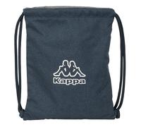 KAPPA Dark Navy Rucksack, flach, groß, ideal für Kinder verschiedener Altersgruppen, bequem und vielseitig, Qualität und Widerstandsfähigkeit, 35 x 40 cm, Grau/Marineblau meliert, Grau / Marineblau