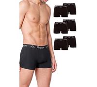 Kappa Enge Boxershorts 6er Pack VINESTA I Retro Pants für Männer aus Baumwolle I reißfeste & atmungsaktive Herren Unterhosen I Boxer im Vorteilspack als Sport-Unterwäsche oder Loungewear, Schwarz 2XL