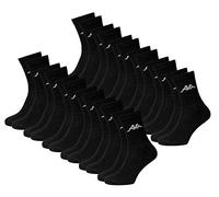 Kappa Freizeit Sport Socken 12er Packung, Schwarz, 39/42