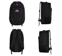 Kappa GOBRICOT REAL VALLADOLID - Sport-Rucksack 25/26, hochwertiges Design und sportlicher Stil, Ripstop-Gewebe, 53 x 34 x 20 cm, drei Fächer, Schwarz M