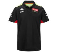 Kappa Acrazon Poloshirt für Erwachsene, VR46 Pertamina Enduro Moto GP, offiziell, Herren, Schwarz, Schwarz , XL