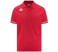 Kappa Herren Barli Poloshirt, rot/weiß, XXL