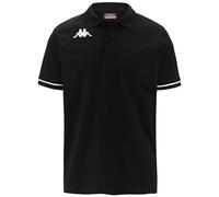Kappa Herren Barli Poloshirt, Schwarz/Weiß, 4XL