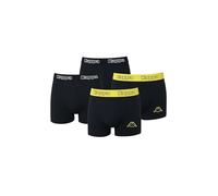 Kappa Herren Boxershorts, 4er Pack, Schwarz/Limette L