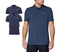 Kappa Herren Polo Shirt VENIST im 2er Pack | Polo-Hemd mit Logodruck| Basic Poloshirts für Männer | Kurzarm Polo für Sport, Freizeit und Büro | XXXXL, blau
