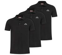 Kappa Herren Polo VELEOT 3 Polo Shirt 3er-Pack s/s 707408-19-4006 XXXXXL Caviar