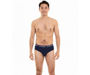 Kappa Herren Slip mit Baumwoll-Stretch Unterwäsche mit Logobund Unterhose 711167 Dunkelblau L