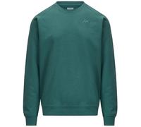 Kappa Herren-Sweatshirt aus Fleece, Normale Passform, Raglanärmel, Rundhalsausschnitt, gesticktes Omini-Logo auf der Brust