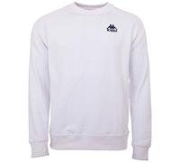 Kappa Herren Sweatshirt STYLECODE: 70542 TAULE MEN | Langarm Shirt, Retro-Look Hoodie, Pullover Sweater Long-Shirt, Regular fit | Weiß I M