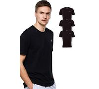 Kappa Herren T-Shirt VOLLAR im 3er Pack | Sport-Shirt mit Rundhalsausschnitt | Basic Tshirt-Set für Männer | Rundhals Oberteil für Sport und Freizeit | Regular Fit | M, Schwarz
