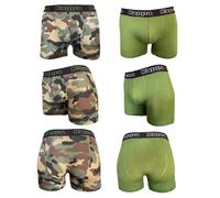 Kappa - Kappa Herren Boxershorts 2er-Pack Camouflage u. Grün S - Gr. - M