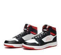 Kappa Logo Basil MD, Scarpe da Ginnastica Unisex-Adulto, White-Black-Red, 40 EU