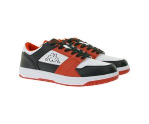 Kappa Logo Rernal 2 Herren Alltags-Sneaker Freizeit-Schuhe Schnür-Schuhe Trainings-Schuhe 341X2DW A00 Schwarz/Rot/Weiß 41