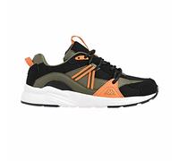 Kappa London Jr Lace, Unisex-Sneaker für Erwachsene, Mehrfarbig (Black Green Dk Olive Orange Po), 38 EU