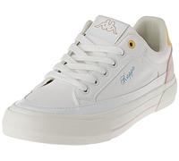 Kappa MIA Junior Lace, Unisex-Sneaker für Erwachsene, Weiß/Rosa/Gelb, 35 EU, Weiß, Rosa, Gelb, 35 EU
