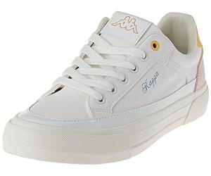 Kappa Mia Junior Lace, Unisex-Sneaker für Erwachsene, Weiß, Rosa, Gelb, 38 EU