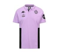 Kappa MINDITTI Real Valladolid | Trainings-Poloshirt mit Komfort und Stil | Farbe: Violet Sheer/Black/Sponsor Training | XL