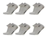 Kappa Packung mit 6 Paar kurze Socken mit Knöcheln, Unisex, Art. K004 aus Baumwolle, erhältlich in den Farben Weiß, Schwarz, Blau und Grau, hellgrau, 36-38