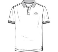 Kappa Poloshirt für Herren 303173 Bright White-XXL