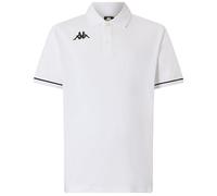 Kappa Herren Barli Polohemd, Weiß/Schwarz, M