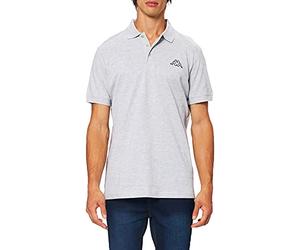 Kappa Unisex Polo Shirt Damen Herren 303173 grau, Bekleidungsgröße:M