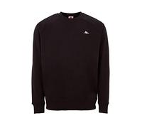 Kappa VAUKE Unisex Sweatshirt I Pullover Herren aus Baumwolle I Basic für Sport und Freizeit I Sweater für Frauen & Männer I Pulli in Größe S, schwarz