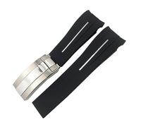 KAPPDE Gummiarmband, 21 mm, 22 mm, passend für Rolex Deepsea Sea-Dweller Submariner Blau/Schwarz, wasserdichtes Sport-Silikon-Uhrenarmband, 41mm SUB, Azetat, Kein Edelstein