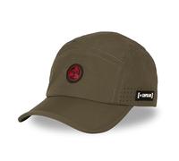 Kappe für Damen und Herren, 5 Panels Naruto Shippuden, verstellbar durch Snapback, kaki / schwarz / rot, One size