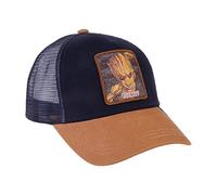 Kappe mit Gewölbtem Schirm Groot - Schwarz und Braun - Für Erwachsene Passend - Mit Gesticktem Figurenaufnäher - Cap mit Verstellbarem Rückenverschluss - Original Produkt in Spanien Designed