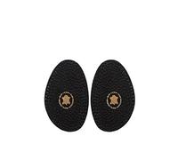Kaps Halfix Einlegesohlen halb - 2x Premium Leder & Latex Halbsohle-halbe Einlegesohlen mit Polster gegen Verrutschen, Blasen in Heels, für flache Schuhe/Stiefel - Beige & Schwarz (37-38 EUR Schwarz)