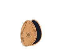 Kaps Halfix Einlegesohlen halb - 2x Premium Leder & Latex Halbsohle-halbe Einlegesohlen mit Polster gegen Verrutschen, Blasen in Heels, für flache Schuhe/Stiefel - Beige & Schwarz (37-38 EUR Beige)