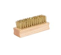 Kaps Hochwertige Schuh Messingbürste - handliche und praktische Schuhpflege Bürste mit Holzgriff - robuste & strapazierfähige Schuh Reinigungsbürste