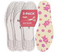 Kaps Sweet Steps, Schuheinlagen für Kinder, Inklusive farbenfroher Abziehtattoos, 3 Paar Einlegesohlen, Weich und gepolstert zum Laufen, Rennen und Spielen (Rosa)