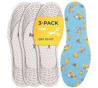 Kaps Sweet Steps, Schuheinlagen für Kinder, Inklusive farbenfroher Abziehtattoos, 3 Paar Einlegesohlen, Weich und gepolstert zum Laufen, Rennen und Spielen (Blau)