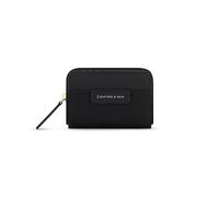 Kapten & Son Geldbörse Damen | Bergen Pro Wallet Small All Black | Portemonnaie Damen Klein Schwarz | Geldbeutel mit 8 Kartenfächern & Kleingeldfach | 9,5x11,5X 3,5 cm