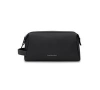 Kapten & Son Windsor Kulturtasche All Black 3 L | Kulturtasche Damen & Herren | Kosmetiktasche aus veganem Tech-Material | Wasserabweisend, mit Innenfächern & Trageschlaufe | Washbag 14x25x11,5 cm