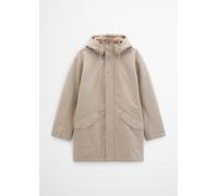 Kapuzen-Canvasjacke regular beige 3XL