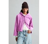 Kapuzen-Cordbluse relaxed lila XS