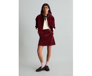 Kapuzen-Cordbluse relaxed rot S